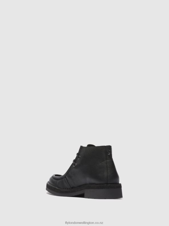 Men Fly London BIO BLACK Lace-up Ankle Boots RODO076 0B6X4811