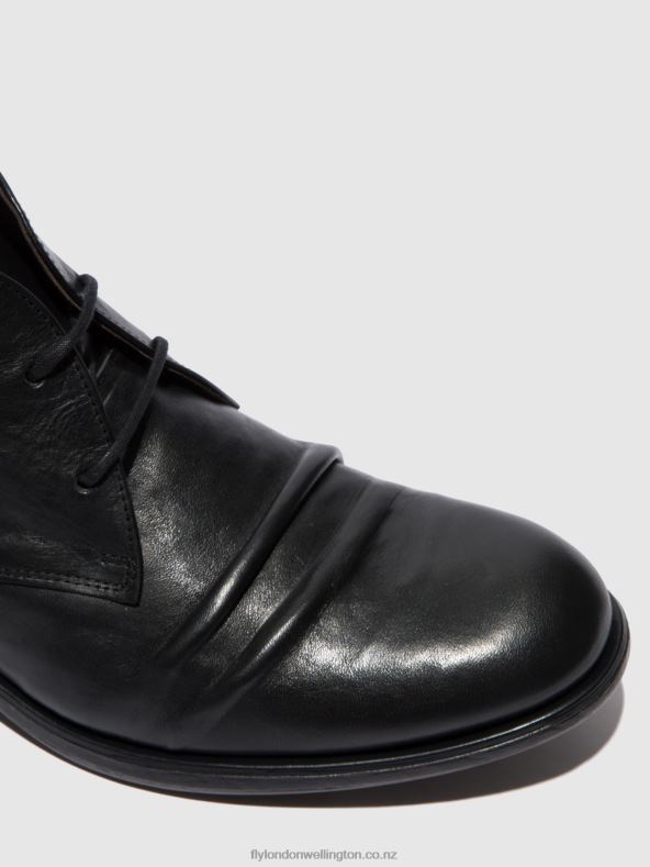 Men Fly London ESTIGMA BLACK Lace-up Ankle Boots MURO577 0B6X4813