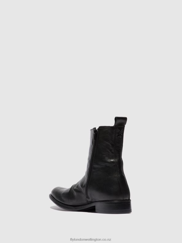Men Fly London ESTIGMA (VEGETAL) BLACK Chelsea Ankle Boots MELV797 0B6X4804