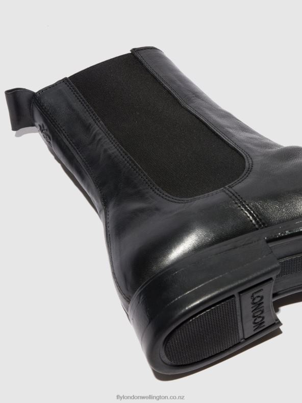Men Fly London ESTIGMA (VEGETAL) BLACK Chelsea Ankle Boots MOZE798 0B6X4807