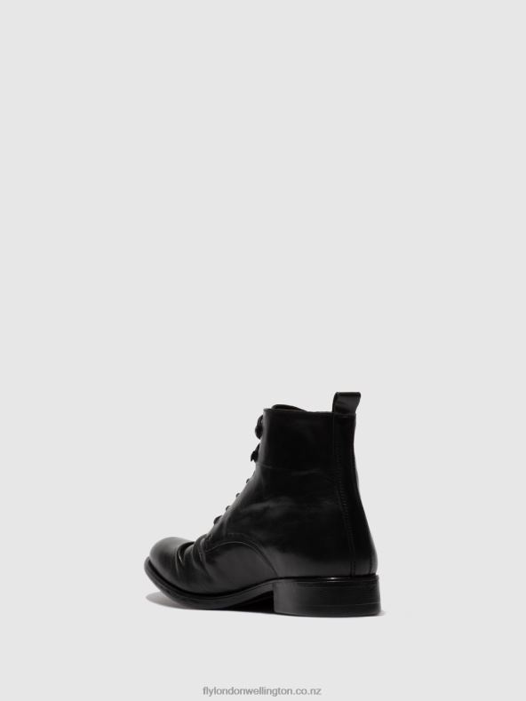 Men Fly London ESTIGMA(VEGETAL) BLACK Lace-up Ankle Boots MYKE660 0B6X4815