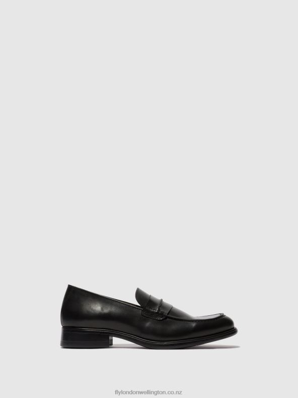 Men Fly London BLACK Loafers Shoes MEBO956 0B6X4816
