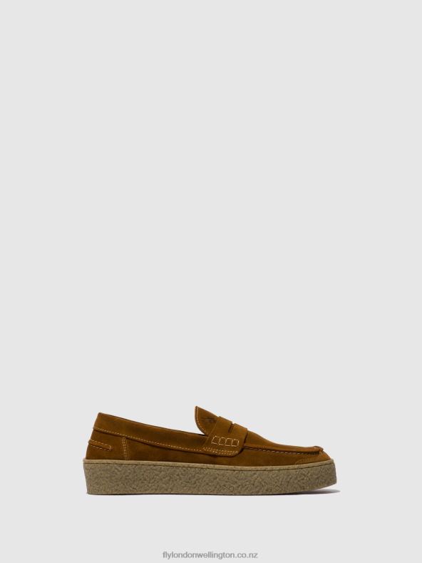Men Fly London TAN Slip-on Shoes ROEL517 0B6X4826