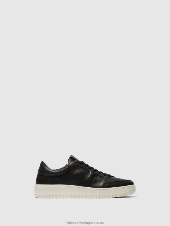 Men Fly London BLACK Lace-up Trainers BUDE516 0B6X4840