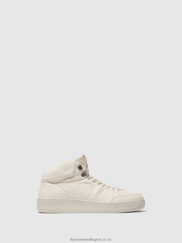 Men Fly London OFFWHITE Hi-Top Trainers BEAT514 0B6X4839