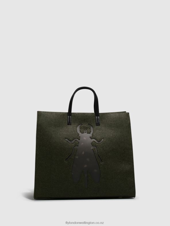 Women Fly London DK GREEN Handbag Bags AMUR702 0B6X4794