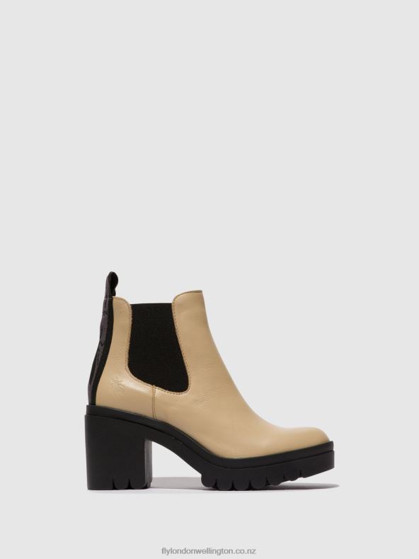 Women Fly London BEIGE Chelsea Ankle Boots TOPE520 0B6X4119