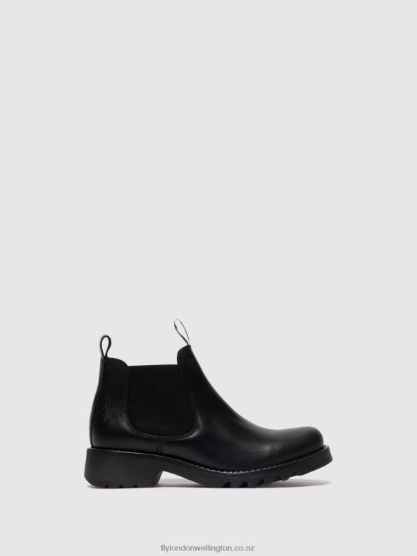 Women Fly London BLACK (ALL BLACK) Chelsea Ankle Boots RIKA894 0B6X4124