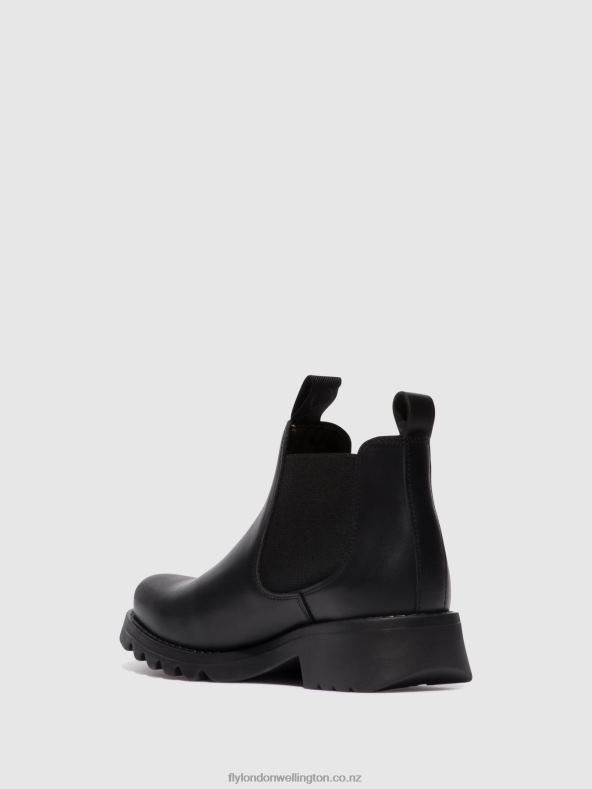 Women Fly London BLACK (ALL BLACK) Chelsea Ankle Boots RIKA894 0B6X4124
