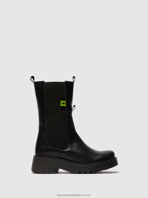 Women Fly London BLACK Chelsea Ankle Boots MIDE904 0B6X4136