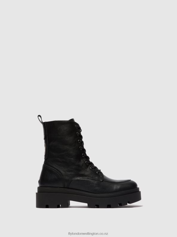 Women Fly London BLACK Lace-up Ankle Boots JAYE878 0B6X4104