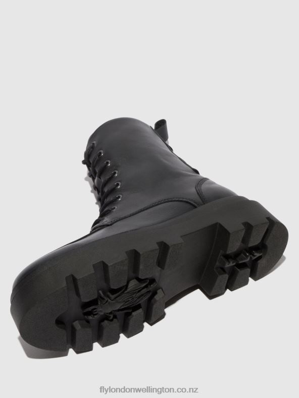 Women Fly London BLACK Lace-up Ankle Boots JAYE878 0B6X4104