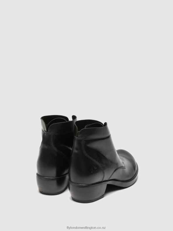 Women Fly London BLACK Lace-up Ankle Boots MESU780 0B6X4268