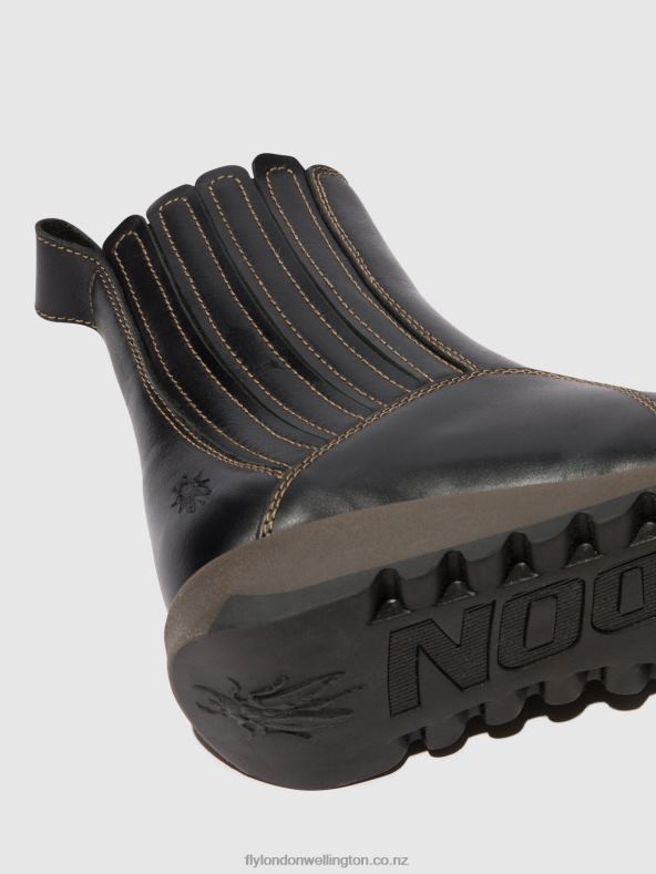 Women Fly London BLACK Zip Up Ankle Boots SUZY899 0B6X438