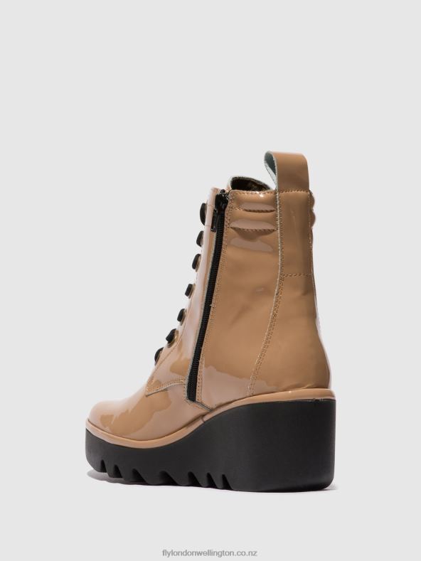 Women Fly London CAPUCCINO Lace-up Ankle Boots BIAZ329 0B6X4109