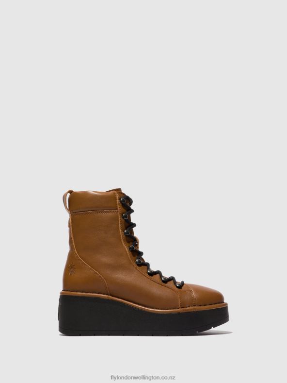 Women Fly London CUOIO Lace-up Ankle Boots HAND247 0B6X4103