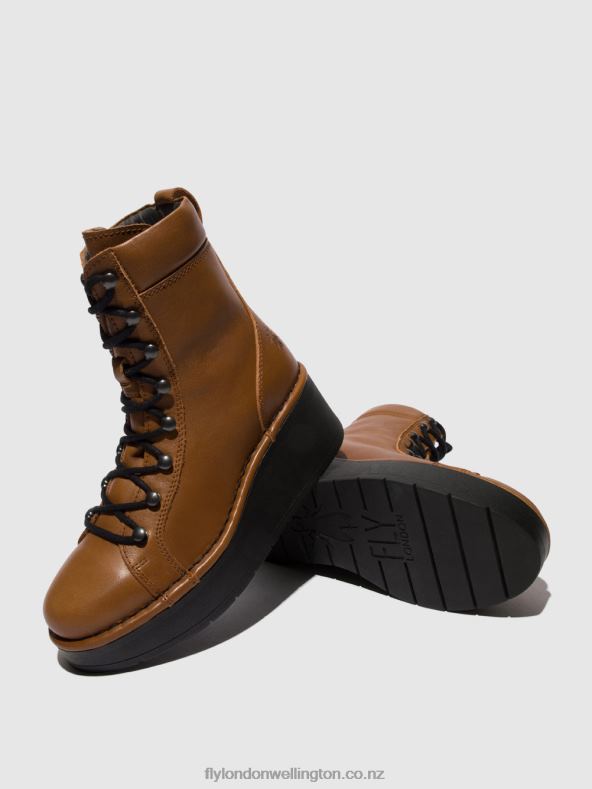 Women Fly London CUOIO Lace-up Ankle Boots HAND247 0B6X4103