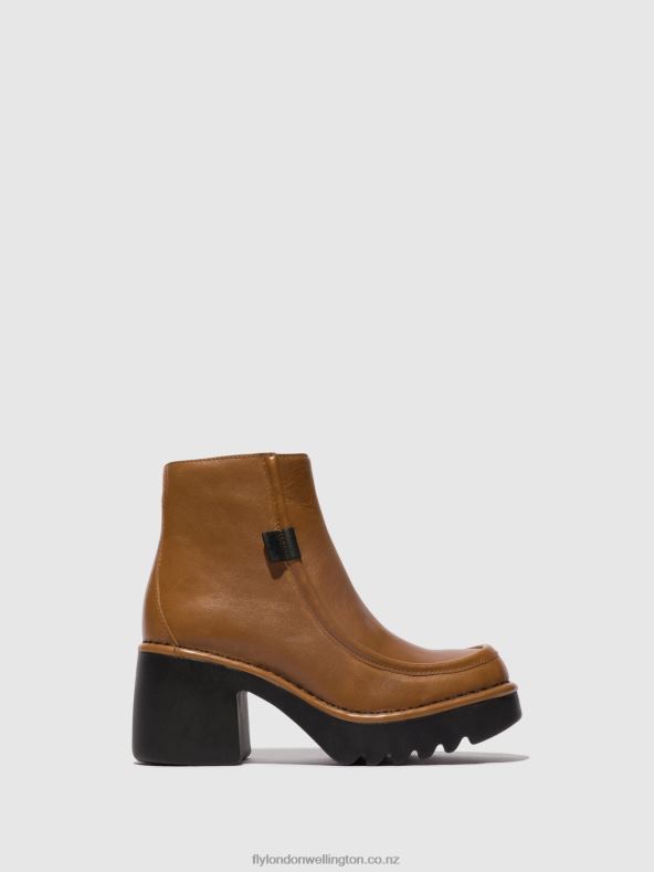 Women Fly London CUOIO Zip Up Ankle Boots MITE249 0B6X454