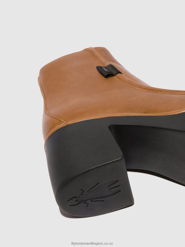 Women Fly London CUOIO Zip Up Ankle Boots MITE249 0B6X454