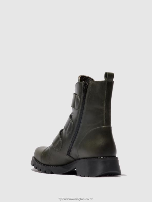Women Fly London DIESEL (BLACK SOLE) Velcro Ankle Boots RACH790 0B6X476