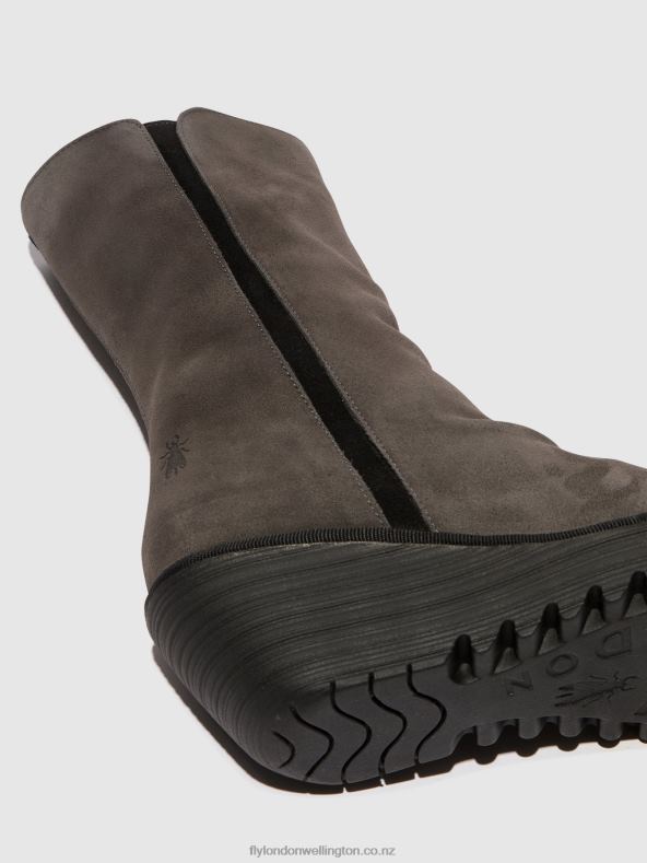 Women Fly London DIESEL/BLACK Zip Up Ankle Boots YEMY408 0B6X429