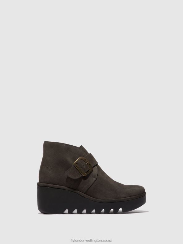 Women Fly London DIESEL Buckle Ankle Boots BIRT397 0B6X4151