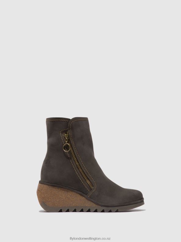Women Fly London DIESEL Zip Up Ankle Boots NELA407 0B6X450