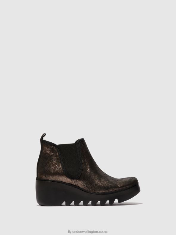 Women Fly London GRAPHITE Chelsea Ankle Boots BYNE349 0B6X4154
