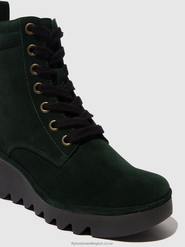 Women Fly London GREEN FOREST Lace-up Ankle Boots BIAZ329 0B6X4105