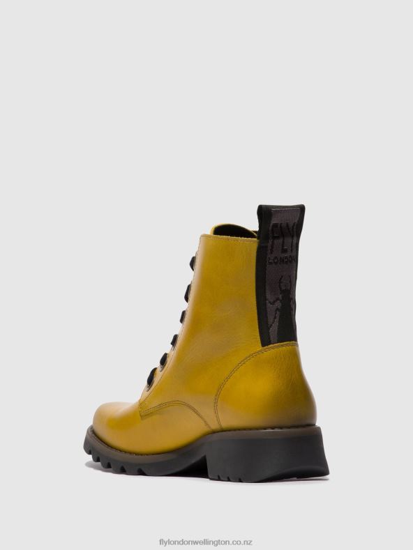 Women Fly London MUSTARD Lace-up Ankle Boots RAGI539 0B6X496