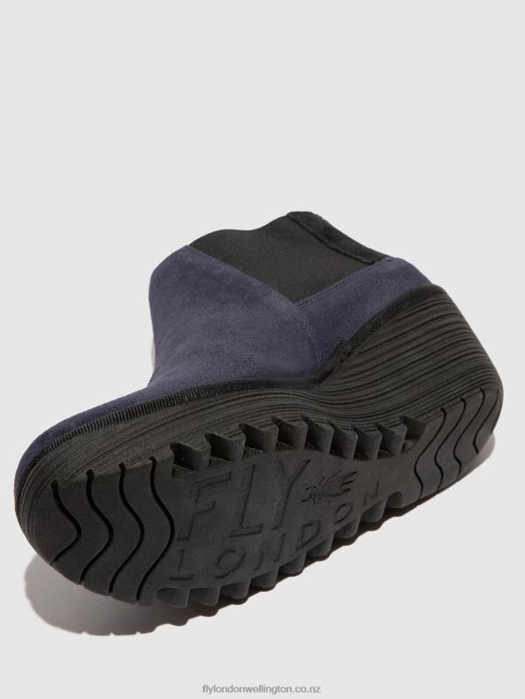 Women Fly London NAVY/BLACK Zip Up Ankle Boots YEGO400 0B6X427