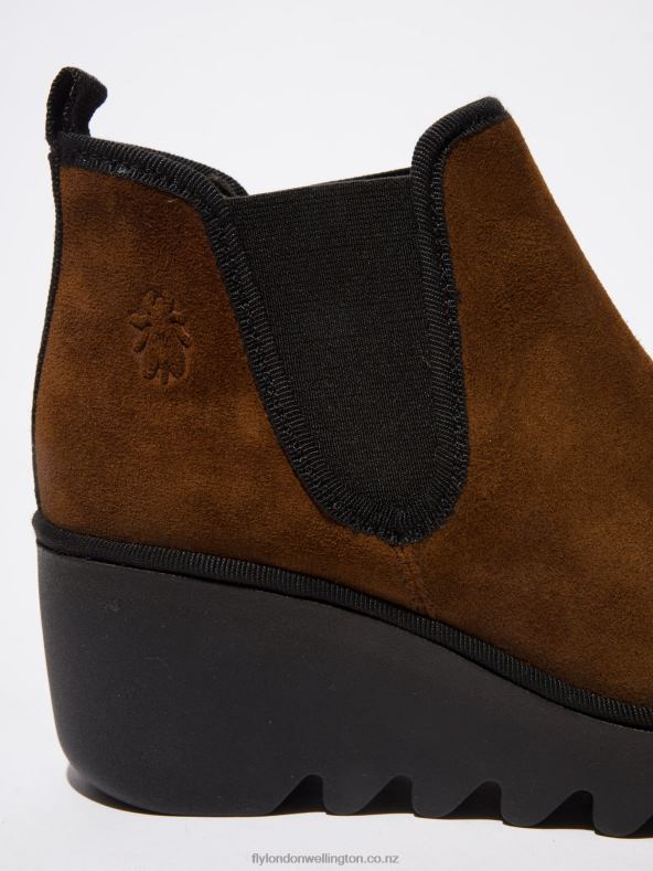 Women Fly London OILSUEDE CAMEL Chelsea Ankle Boots BYNE349 0B6X4229