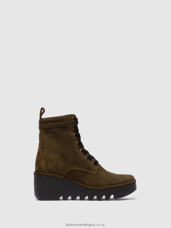 Women Fly London OILSUEDE SLUDGE Lace-up Ankle Boots BIAZ329 0B6X4212