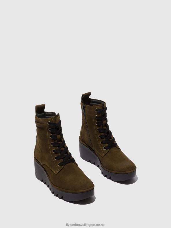 Women Fly London OILSUEDE SLUDGE Lace-up Ankle Boots BIAZ329 0B6X4212
