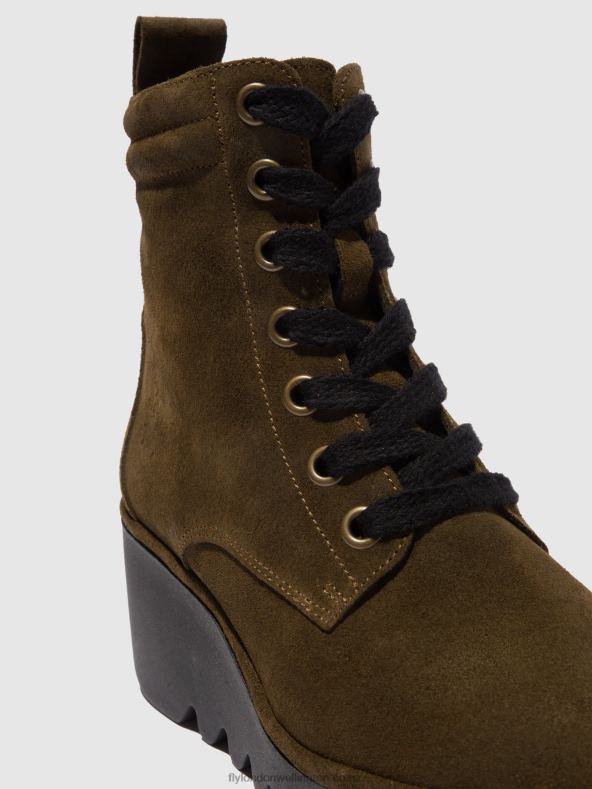 Women Fly London OILSUEDE SLUDGE Lace-up Ankle Boots BIAZ329 0B6X4212