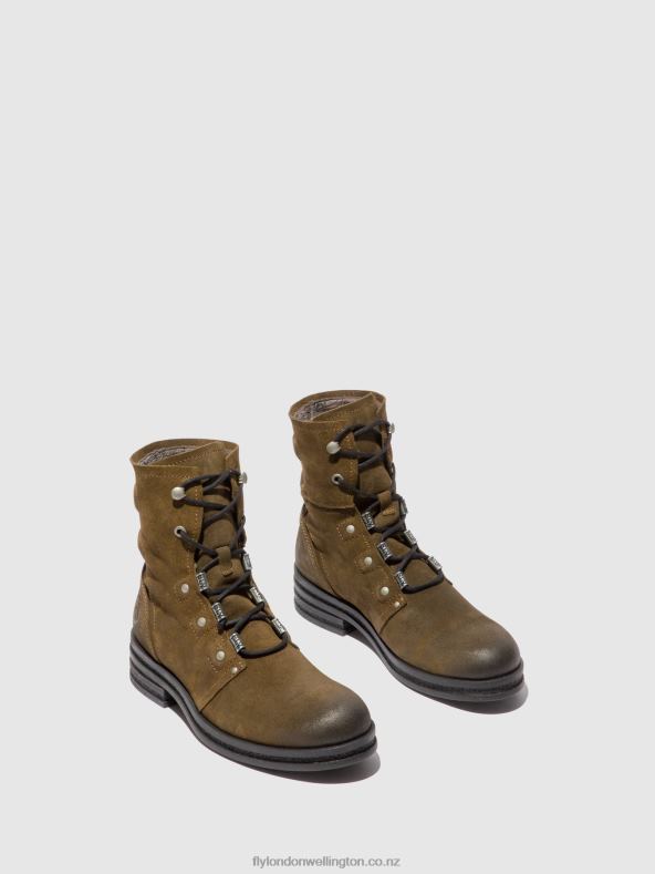 Women Fly London OILSUEDE SLUDGE Lace-up Ankle Boots KNOT792 0B6X4202
