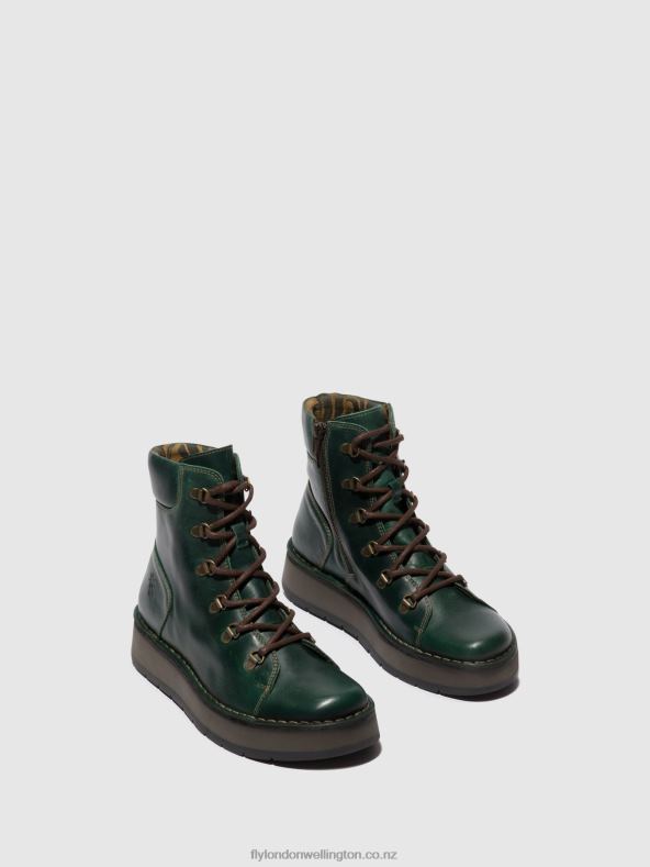 Women Fly London PETROL Lace-up Ankle Boots ROXY094 0B6X489