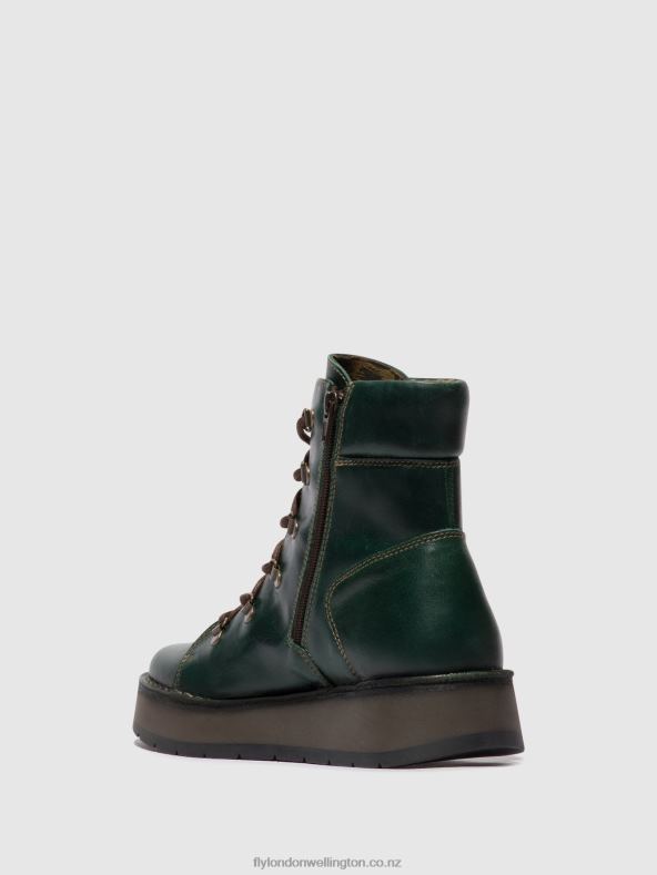 Women Fly London PETROL Lace-up Ankle Boots ROXY094 0B6X489