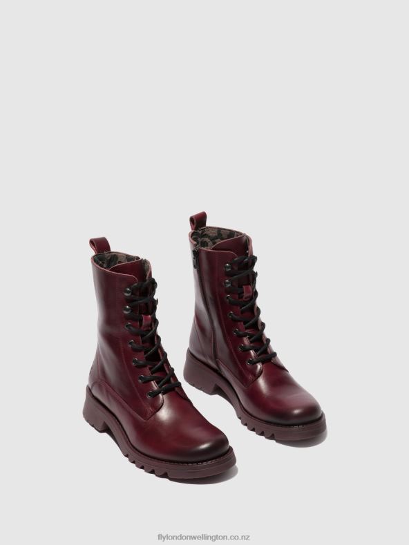 Women Fly London PURPLE (PURPLE SOLE) Lace-up Ankle Boots REID893 0B6X493