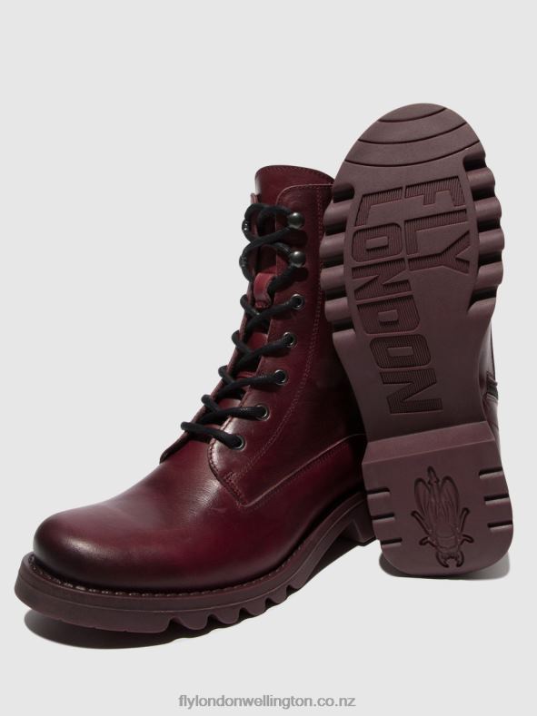 Women Fly London PURPLE (PURPLE SOLE) Lace-up Ankle Boots REID893 0B6X493