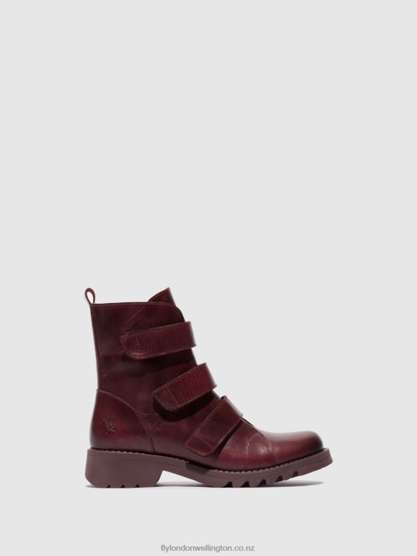 Women Fly London PURPLE (PURPLE SOLE) Velcro Ankle Boots RACH790 0B6X477