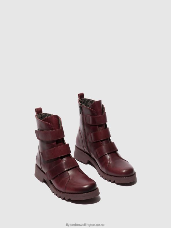 Women Fly London PURPLE (PURPLE SOLE) Velcro Ankle Boots RACH790 0B6X477