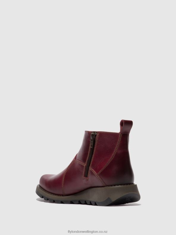 Women Fly London PURPLE Zip Up Ankle Boots SELY918 0B6X446