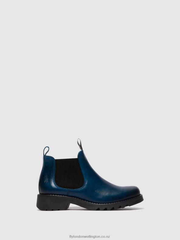 Women Fly London ROYAL BLUE (BLACK SOLE) Chelsea Ankle Boots RIKA894 0B6X4123