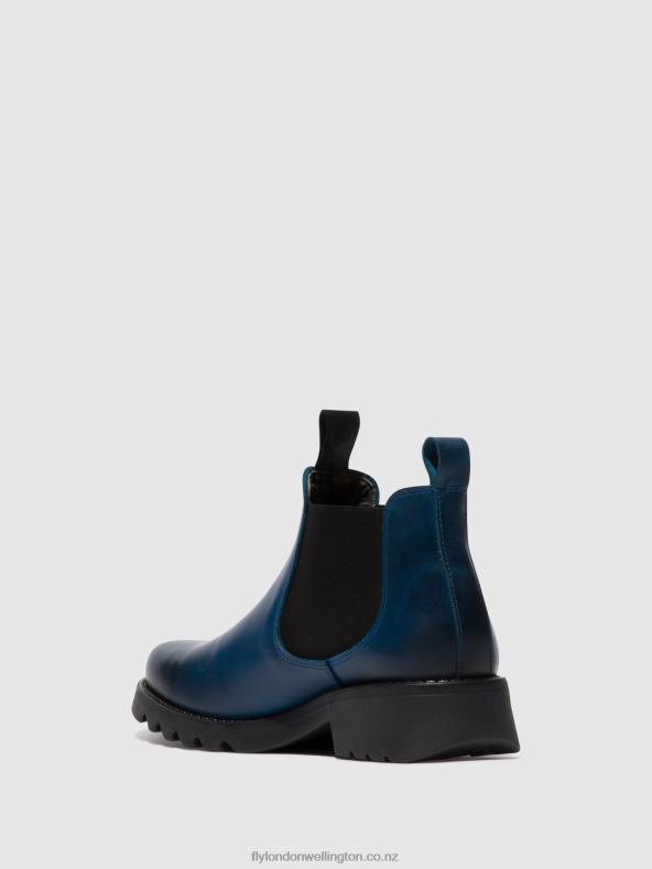 Women Fly London ROYAL BLUE (BLACK SOLE) Chelsea Ankle Boots RIKA894 0B6X4123