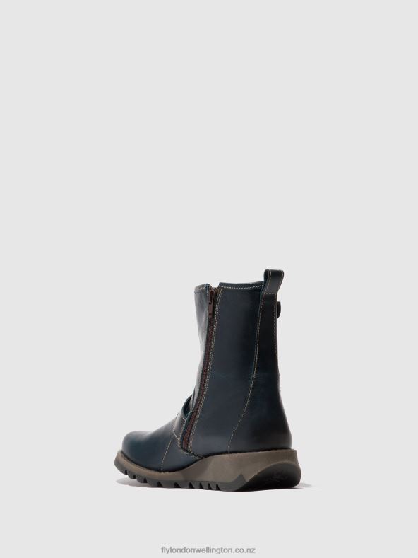Women Fly London ROYAL BLUE Buckle Ankle Boots SINO525 0B6X4137