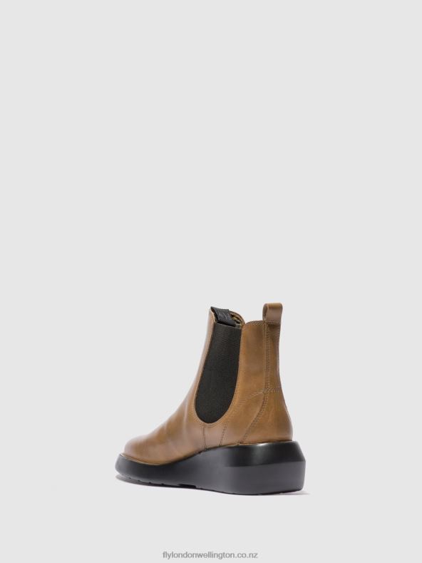 Women Fly London RUG CAMEL Chelsea Ankle Boots BETY502 0B6X4233
