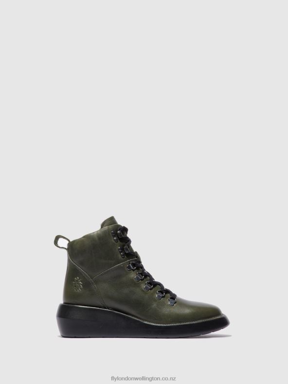 Women Fly London RUG DIESEL Lace-up Ankle Boots BIKA501 0B6X4207