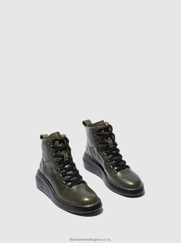 Women Fly London RUG DIESEL Lace-up Ankle Boots BIKA501 0B6X4207