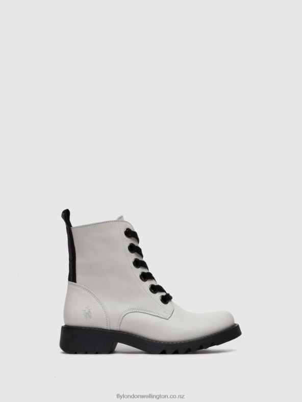 Women Fly London RUG OFFWHITE Lace-up Ankle Boots RAGI539 0B6X4286